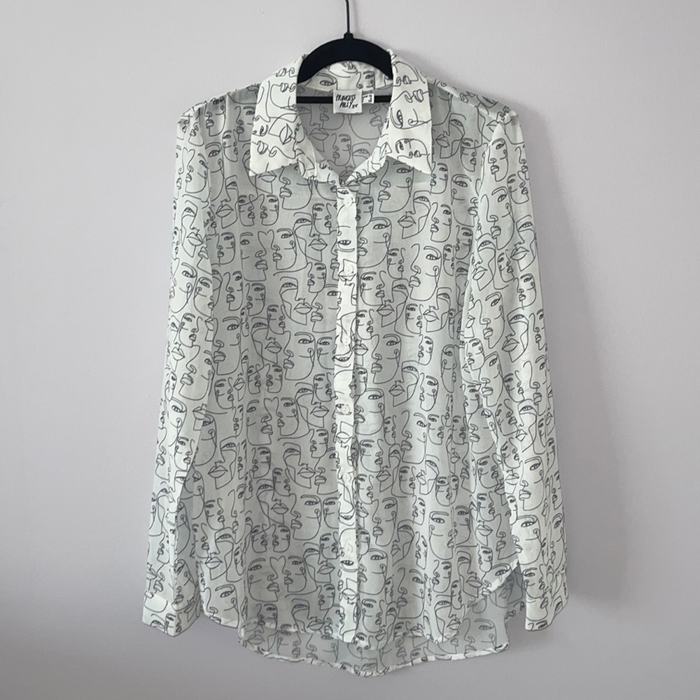 Abstract Faces top from Princess Polly